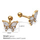 Boucles d'oreilles en or avec pierre de cristal 