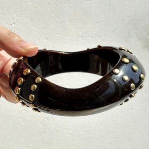 1 Bracelet Luxueux En Résine De Forme Irrégulière Rétro h5 
