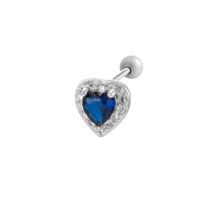 Boucle D'Oreille Piercing En Forme De Cœur En Cuivre Doré Et Zircon h5 