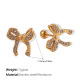 Boucles d'oreilles à tige en or et diamants blancs EH924WEG