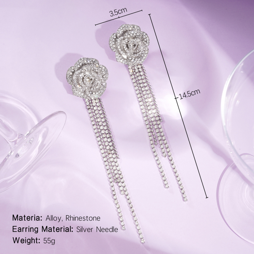 1 Paire De Boucles D'Oreilles Festives En Alliage Avec Pompon Rose 