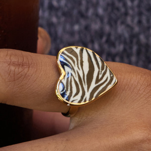 Ensembles De Bijoux Pour Femmes En Acier Inoxydable Doré, Étanches, À Rayures Zébrées. h5 Image7