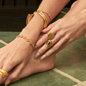Ensembles De Bijoux Pour Femmes Designable Heart En Acier Inoxydable Étanche Couleur Or h5 Image7
