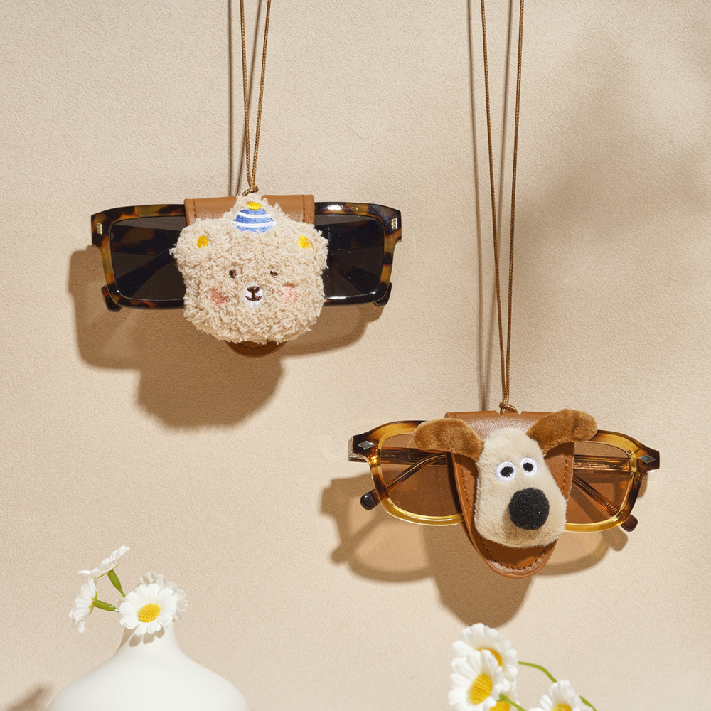 Collier À Lunettes Magnétique En Cuir Avec Clip, Motif Dessin Animé Mignon, 1 Pièce h5Image5