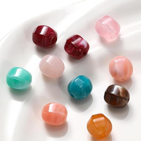 1 sachet de perles acryliques à dégradé de couleurs pour bijoux DIY