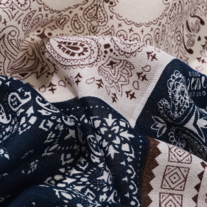 Bandana Rétro Patchwork En Rayonne À Fleurs De Cajou Pour Femme, 1 Pièce h5 Image5