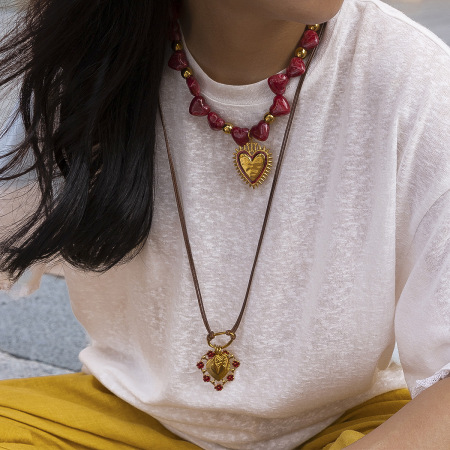 Ensemble de colliers en acrylique Sweet Heart