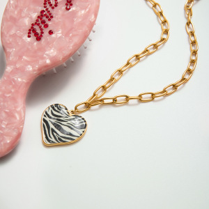 Ensembles De Bijoux Pour Femmes En Acier Inoxydable Doré, Étanches, À Rayures Zébrées. h5 Image5