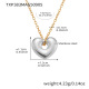 TXP383-Collier cœur en acier 41+5 cm Image3