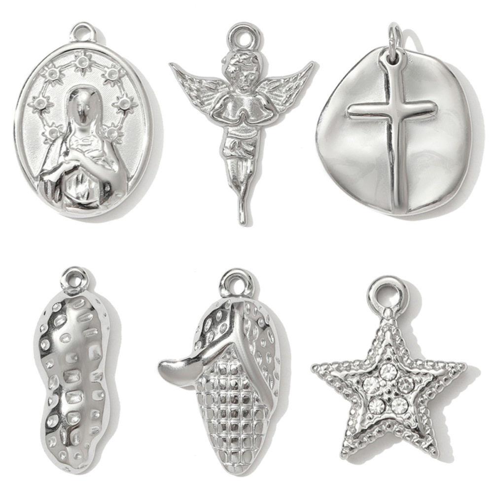 Pendentif Femme En Acier Inoxydable Étanche, Magnifique, En Forme D'Ange (1 Pièce) Image5