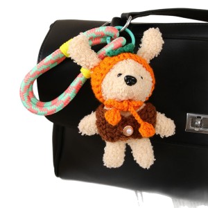 1 Pièce Adorable Poupée Ours En Peluche Avec Cordes Colorées Breloques Pour Sac À Main Pour Femme h5 Image4
