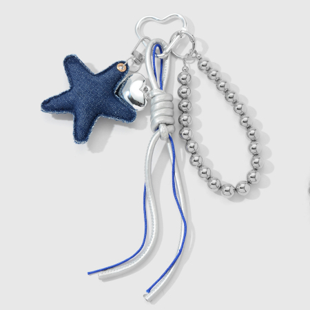 1 breloque de sac en forme de cœur Denimn Star