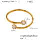 Bague double zircon en or A309-C Image5