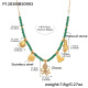 P1203-Collier de perles vertes DIY 43+5cm Image2