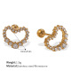 Boucles d'oreilles à tige en or et diamants blancs Image14