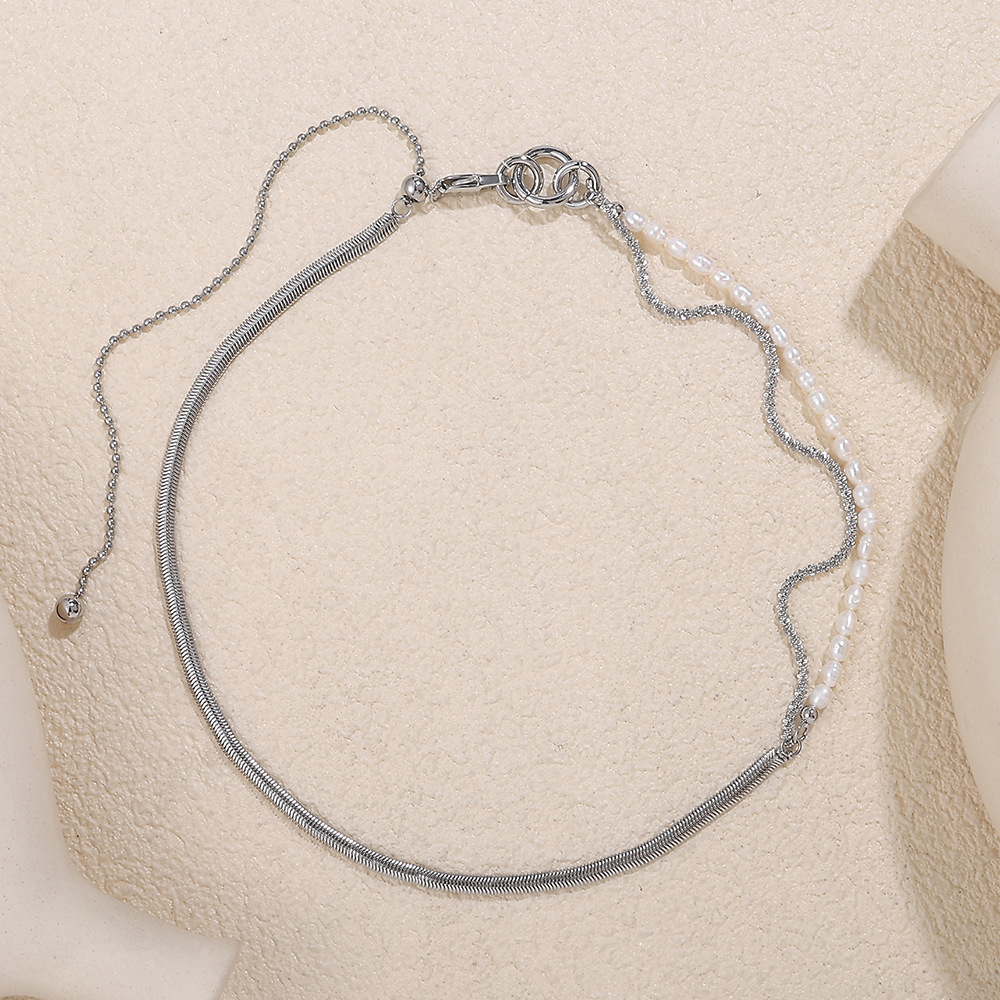 Collier De Perles En Acier Inoxydable Étanche (1 Pièce) Image2