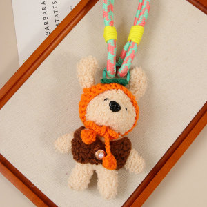 1 Pièce Adorable Poupée Ours En Peluche Avec Cordes Colorées Breloques Pour Sac À Main Pour Femme h5 Image3