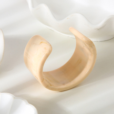 Bracelet manchette simple en résine dégradé de couleurs pour femme, 1 pièce 2