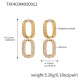 TXF403-Boucles d'oreilles rectangulaires en or et zircon Image5