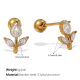 Boucles d'oreilles en zircon doré