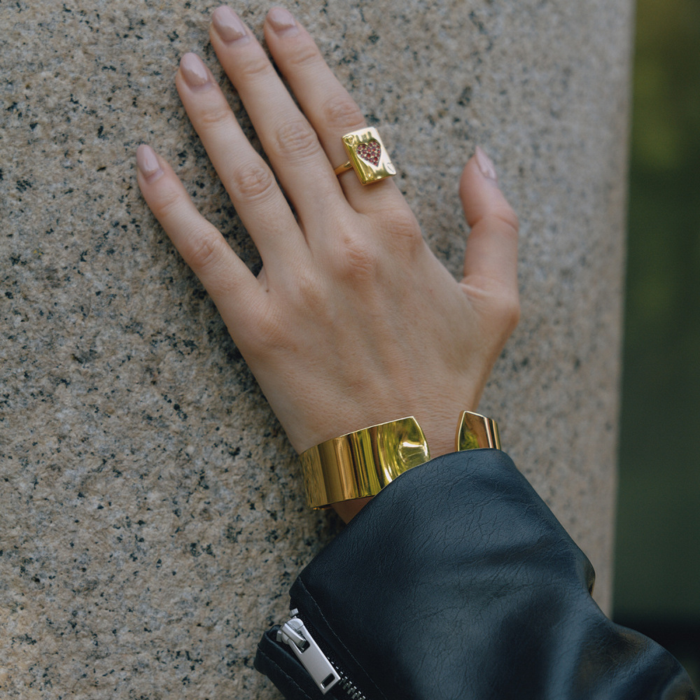 Ensembles De Bijoux Pour Femmes En Acier Inoxydable Doré, Imperméables, En Forme De Cœur Romantique Image5