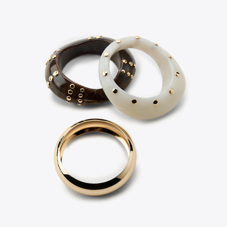 1 bracelet luxueux en résine de forme irrégulière rétro 2