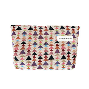 Trousse De Maquillage Pour Femme, 1 Pièce, Série Simple, Motif Rétro À Carreaux, Couleurs Mélangées, En Polyester h5 Image5