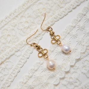 Boucles D'Oreilles Pendantes Élégantes En Acier Inoxydable Doré, Imperméables, Avec Perles, Pour Femme (1 Paire). h5 Image10