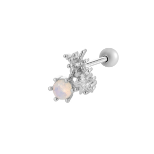 1 Boucle D'Oreille Piercing En Zircon Couleur Cuivre Or h5