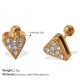 Boucles d'oreilles à tige en or et diamants blancs Image3