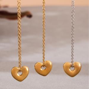 Ensembles De Bijoux Minimalistes En Acier Inoxydable Imperméable, En Forme De Cœur, Aux Couleurs Or Et Argent. h5 Image6