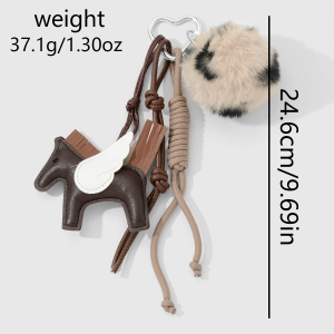 1 Breloque De Sac En Cuir En Forme De Cheval Volant h5 Image2