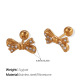 Boucles d'oreilles à tige en or et diamants blancs EH926WEG Image3