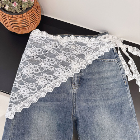 1 bandana romantique en dentelle à fleurs 2