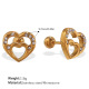 Boucles d'oreilles à tige en or et diamants blancs Image12