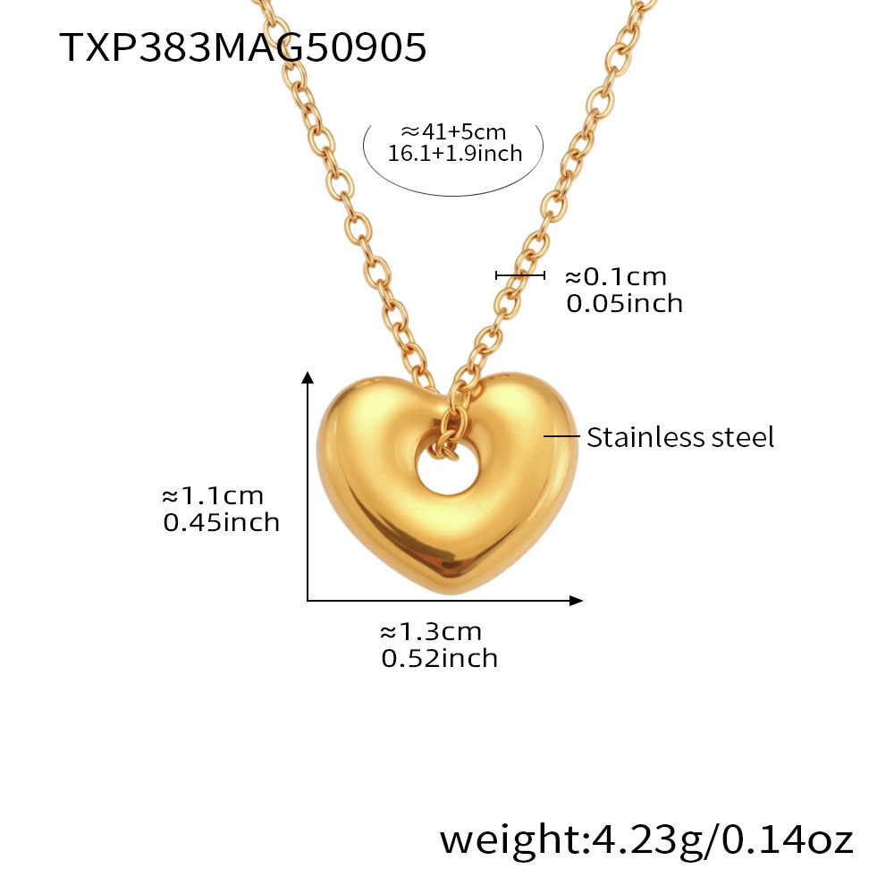 Ensembles De Bijoux Minimalistes En Acier Inoxydable Imperméable, En Forme De Cœur, Aux Couleurs Or Et Argent. 