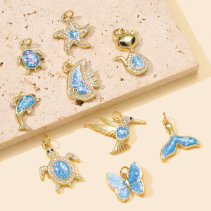 Pendentif De Luxe Pour Femme, En Acier Inoxydable, Couleur Or, Orné D'Une Opale Et Orné D'Une Opale (1 Pièce) h5 Image3
