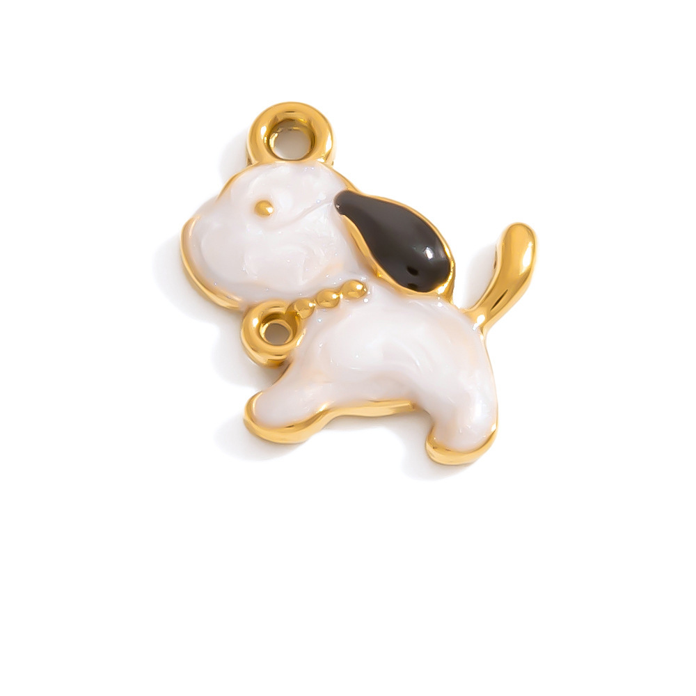 Pendentif Simple En Acier Inoxydable Étanche, Motif Fleur, Tortue Et Poisson, À Faire Soi-Même (1 Pièce) h5Image3
