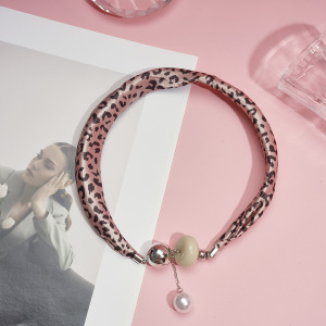 Collier Pendentif En Tissu Léopard Rétro 1 Pièce h5 Image5