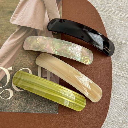 Pinces à cheveux pour femmes, 1 pièce, série simple, dégradé de couleurs, en acétate
