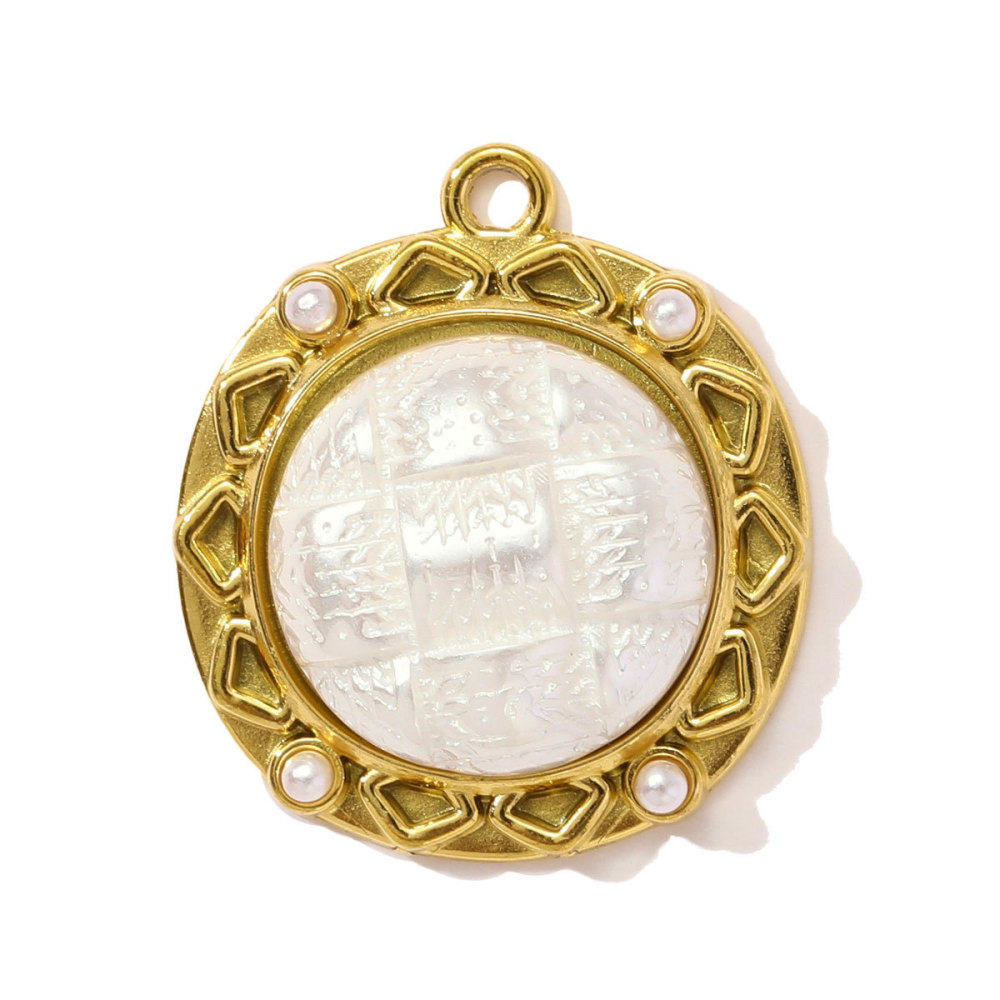 Pendentif Classique En Forme De Cœur, En Acier Inoxydable Étanche, Couleur Or, Pour Femme (1 Pièce) 