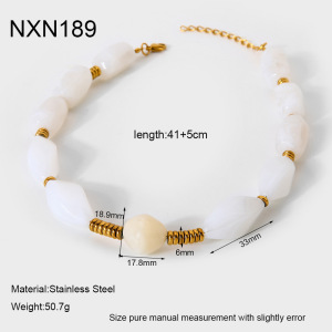 Collier De Perles Classique En Acrylique Doré Pour Femme, 1 Pièce h5 