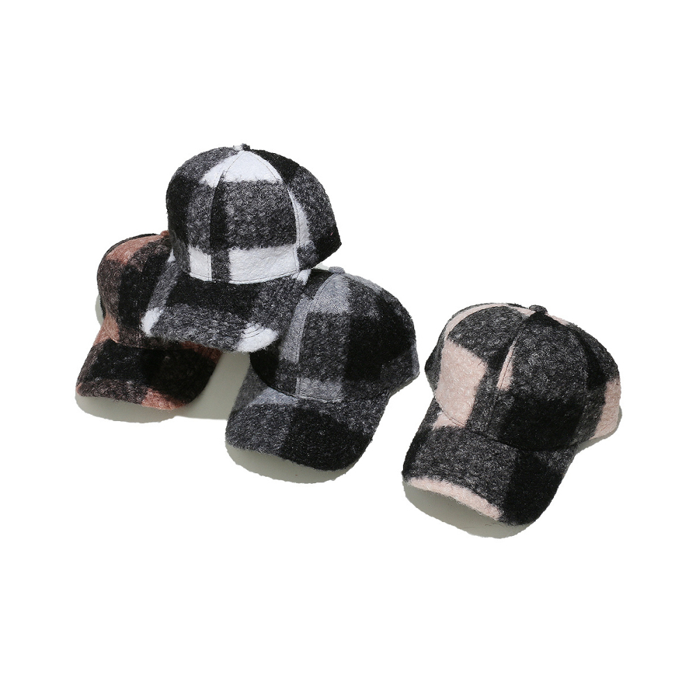 Casquette De Baseball Décontractée À Carreaux 1 Pièce Image2