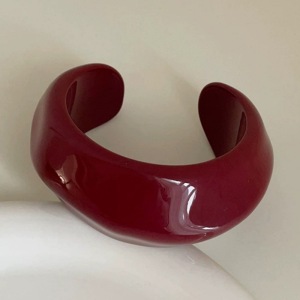 1 Bracelet Manchette En Résine De Forme Irrégulière Rétro h5 Image4