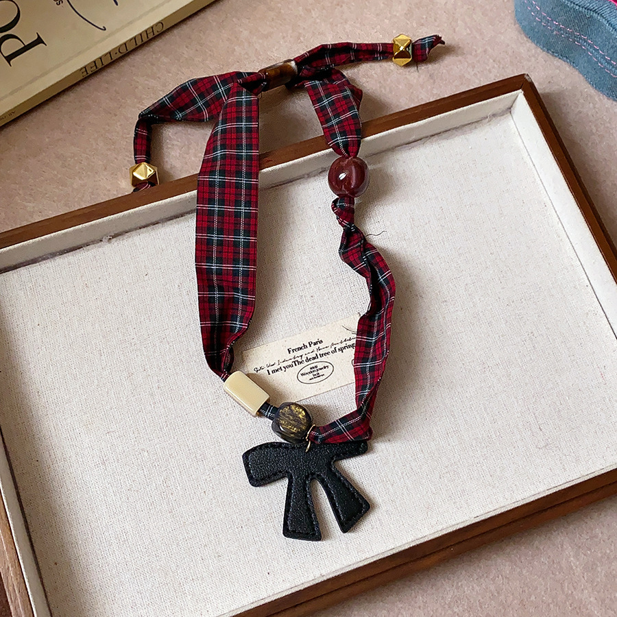 Collier Pendentif Ethnique Rétro En Acrylique Motif Léopard 1 Pièce 