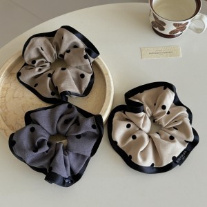 1 Chouchou Pour Femme En Tissu À Pois Rétro Série Simple h5 Image3