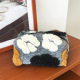 Sac coussin en laine gris à grandes fleurs Image2