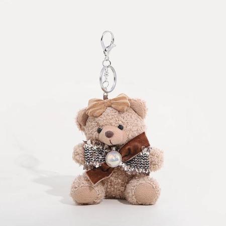 1 breloque pour sac femme en fibre de polyester, motif ours mignon 2