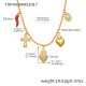 TXP451-Collier Couronne Coeur Or 40+5m Image7