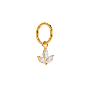 Boucles D'Oreilles Pendantes Rectangulaires Exquises En Alliage De Titane Couleur Or Et Zircon Pour Femme, 1 Pièce h5 Image5